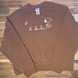 Peanuts Snoopy & Woodstock embroidered crewneck sweatshirt